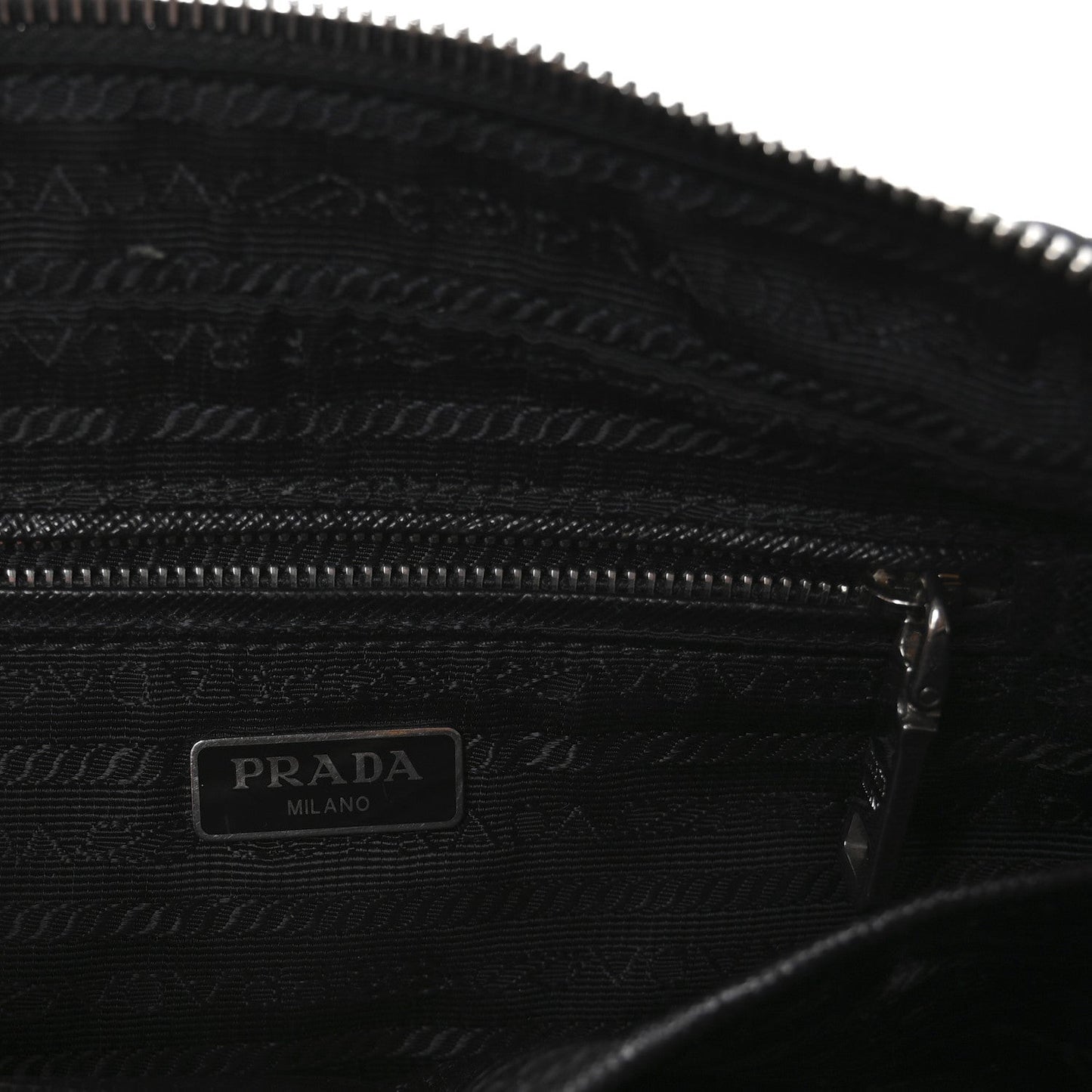 Nylon Tessuto Impuntu Quilted Bandoliera Crossbody Bag Black