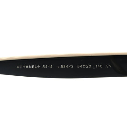 Chanel Acetate CC Butterfly Sunglasses 5414 Black Beige 4 of 6