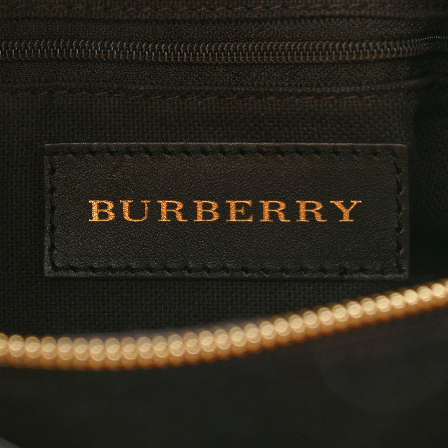 Burberry Haymarket Check Medium Golderton Tote Chocolate 6 of 9