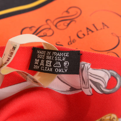 Hermes Silk Brides De Gala Maxi Twilly Capucine Rouge Vieil Or 5 of 5