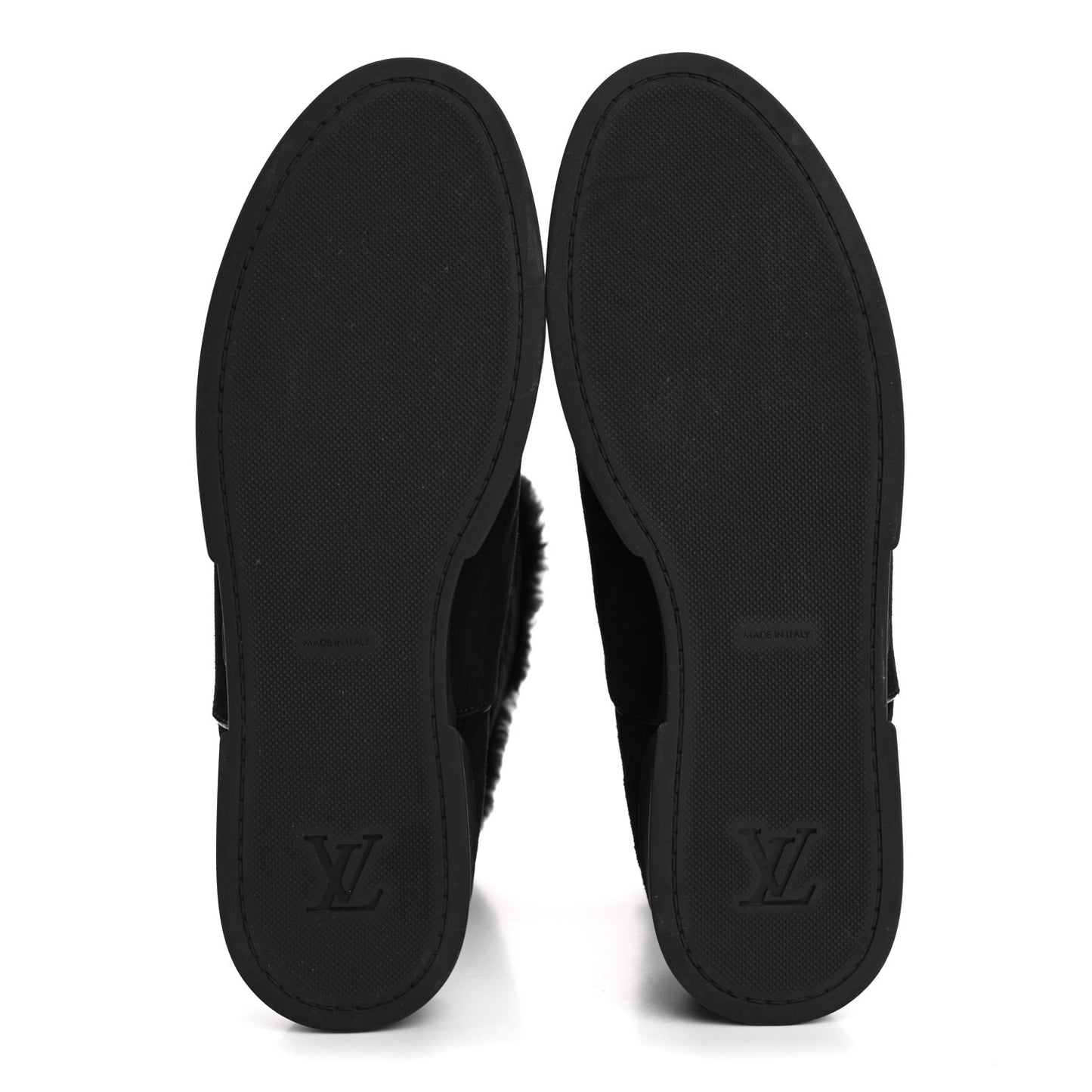 Suede Calfskin Shearling Flat Boot 38.5 Black