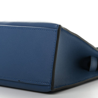 Hermes Swift Kelly Pochette Clutch Bleu Agate 9 of 11