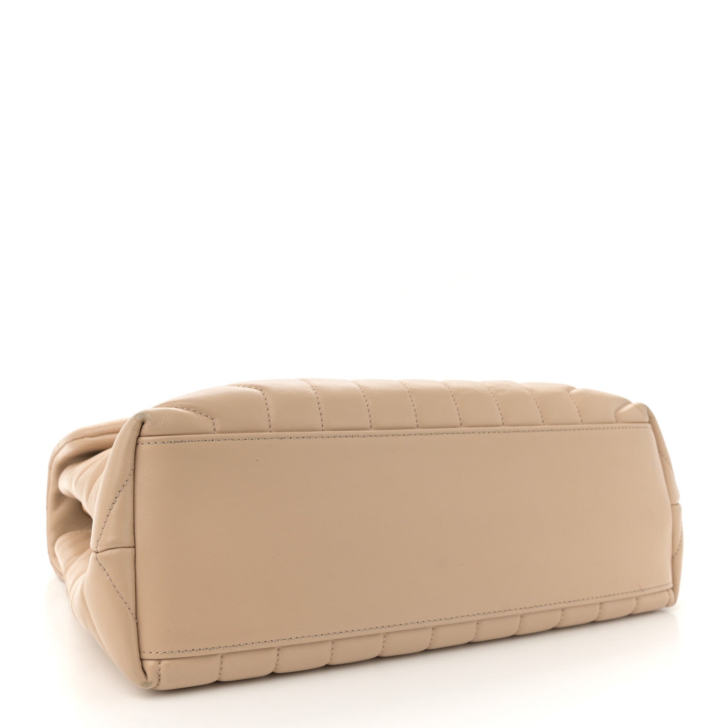 Saint Laurent Calfskin Y Quilted Monogram Medium Loulou Chain Satchel Dark Beige 4 of 7