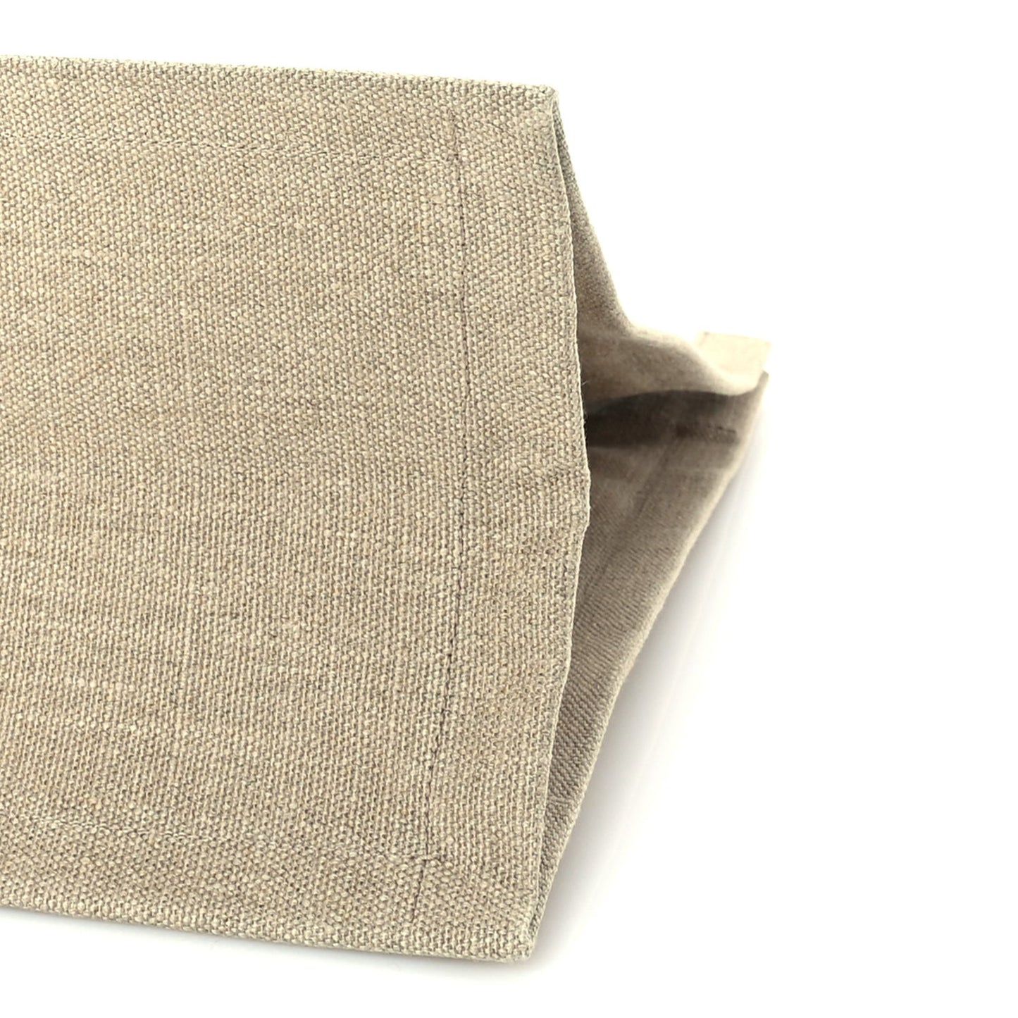 Linen Calfskin Small Rive Gauche Tote  Optic White