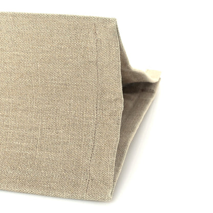 Saint Laurent Linen Calfskin Small Rive Gauche Tote  Optic White 8 of 8