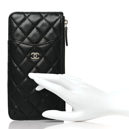 Chanel Caviar Quilted Classic Flat Wallet Pouch Black 2 of 8