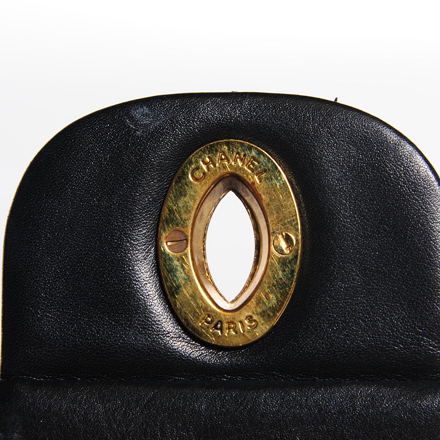 Lambskin Quilted XL Jumbo Flap Black