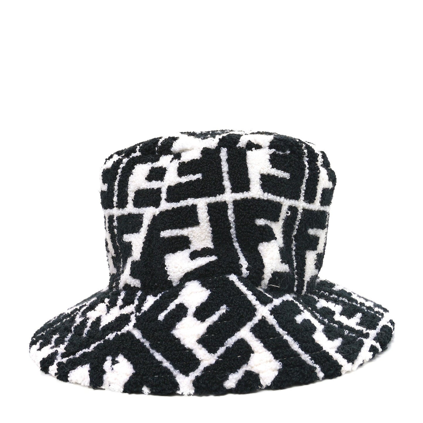 Terrycloth FF Bucket Hat S White Black