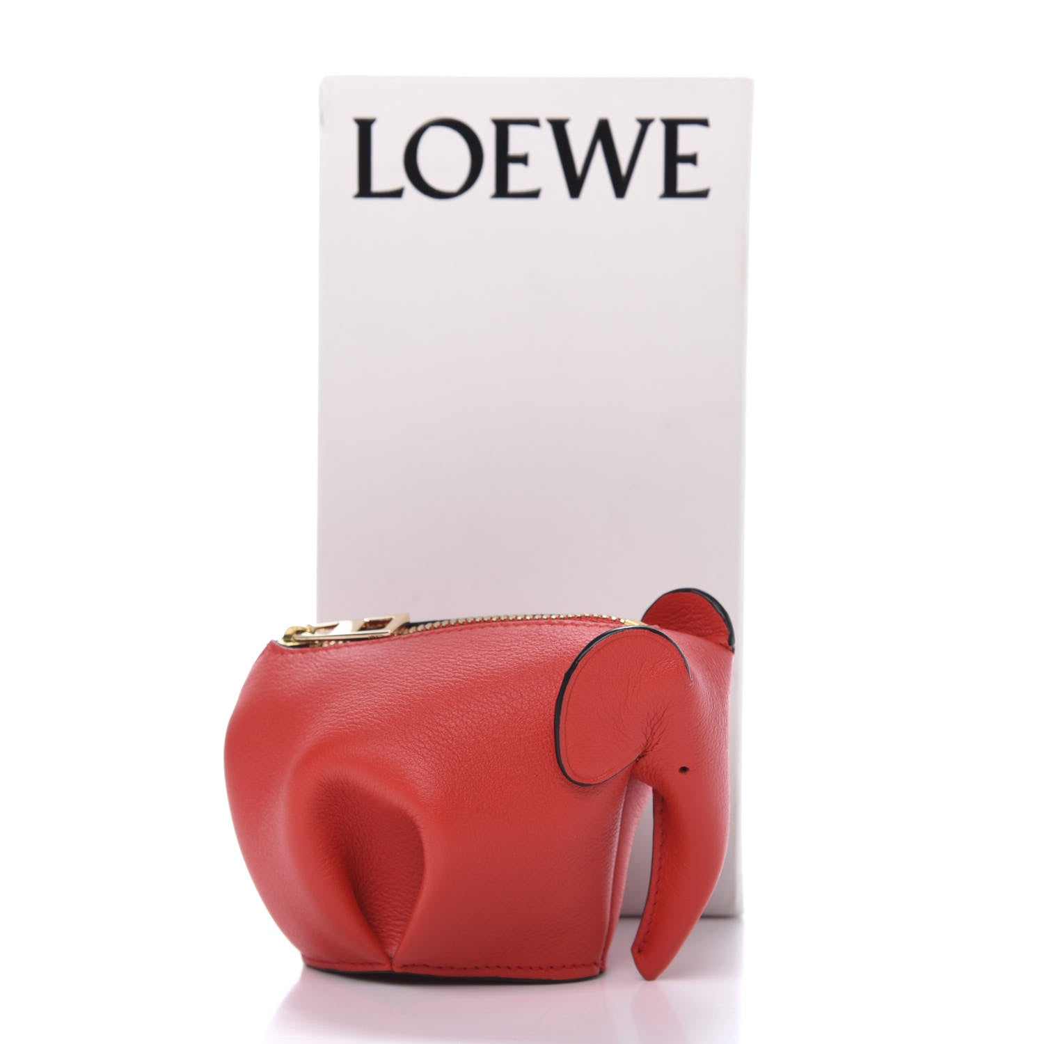 Loewe Calfskin Elephant Coin Purse Red 8 of 8