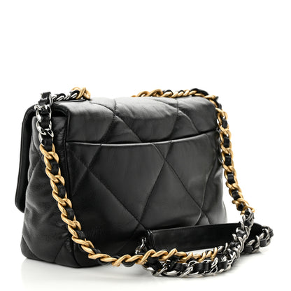 Chanel Goatskin Quilted Medium Chanel 19 Flap Black 3 of 10
