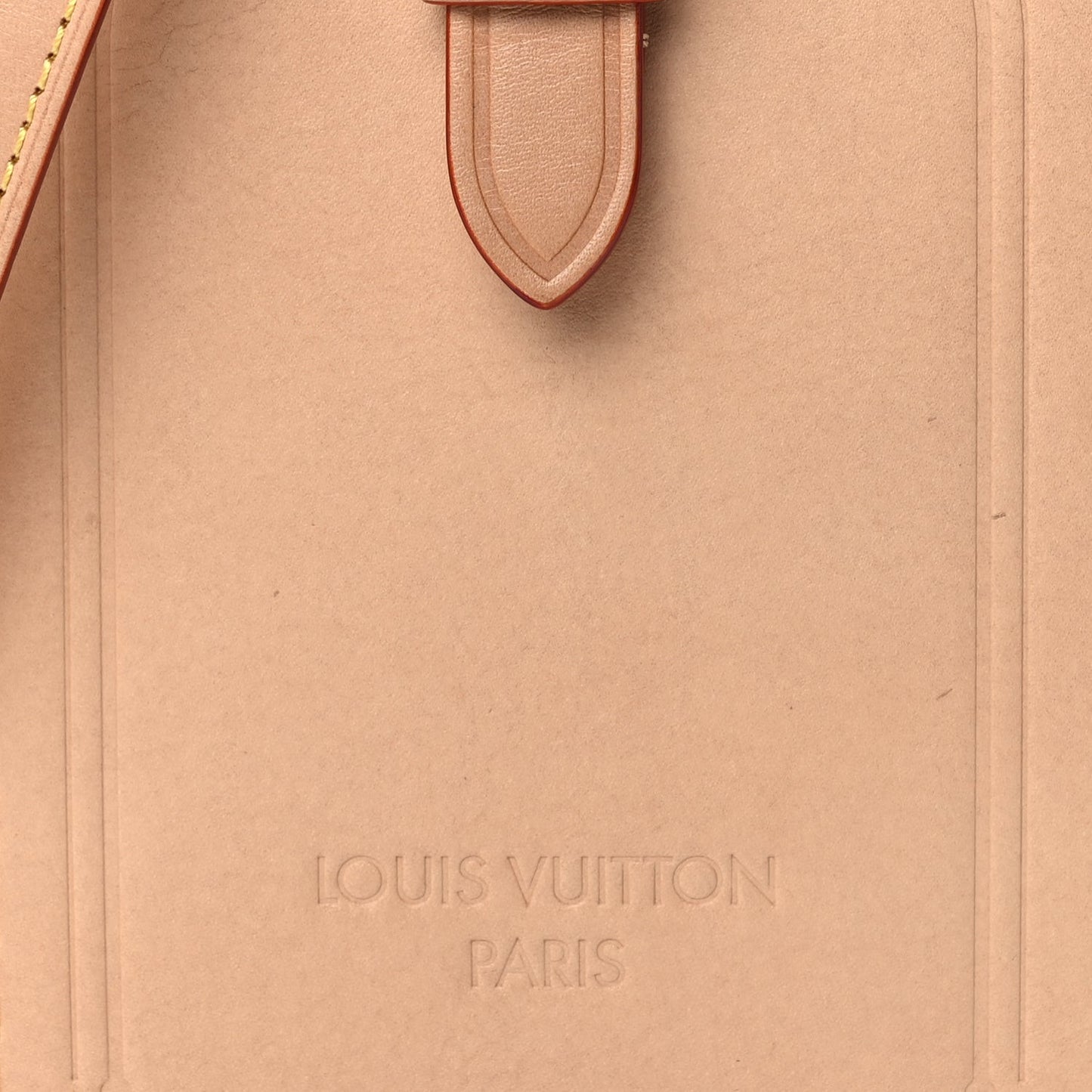 Vachetta Name Tag XL Clutch  Beige