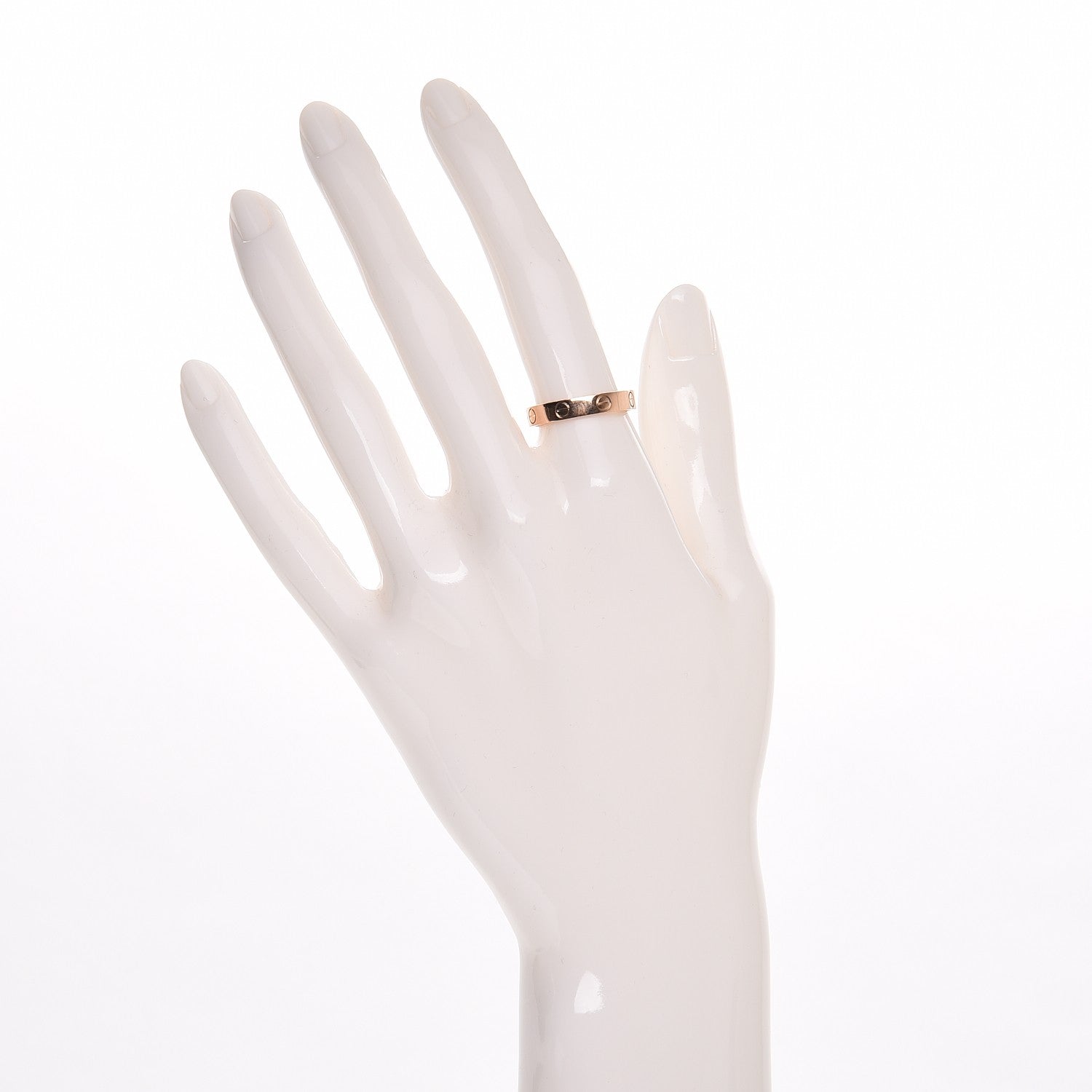 Cartier 18K Pink Gold 4mm LOVE Wedding Band Ring 55 7.25 2 of 4