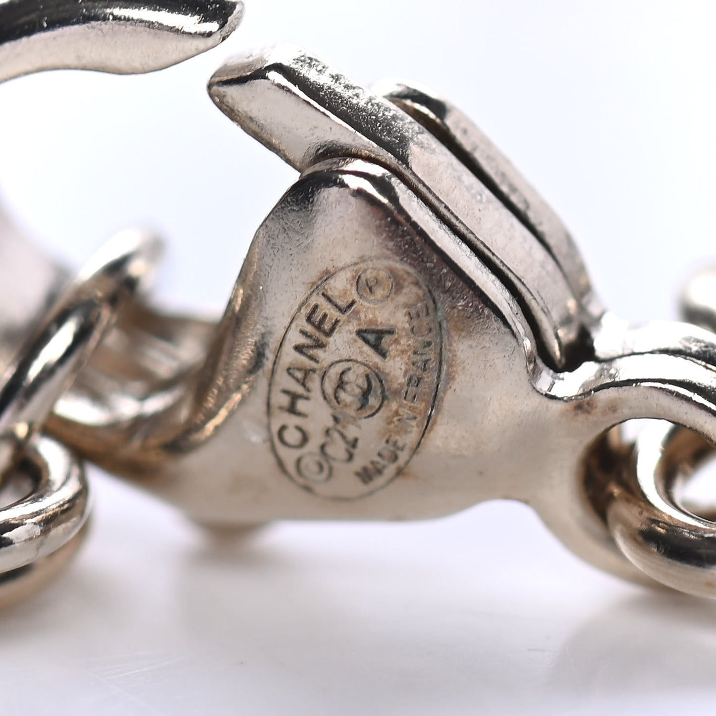 Pearl Crystal CC Bracelet Light Gold