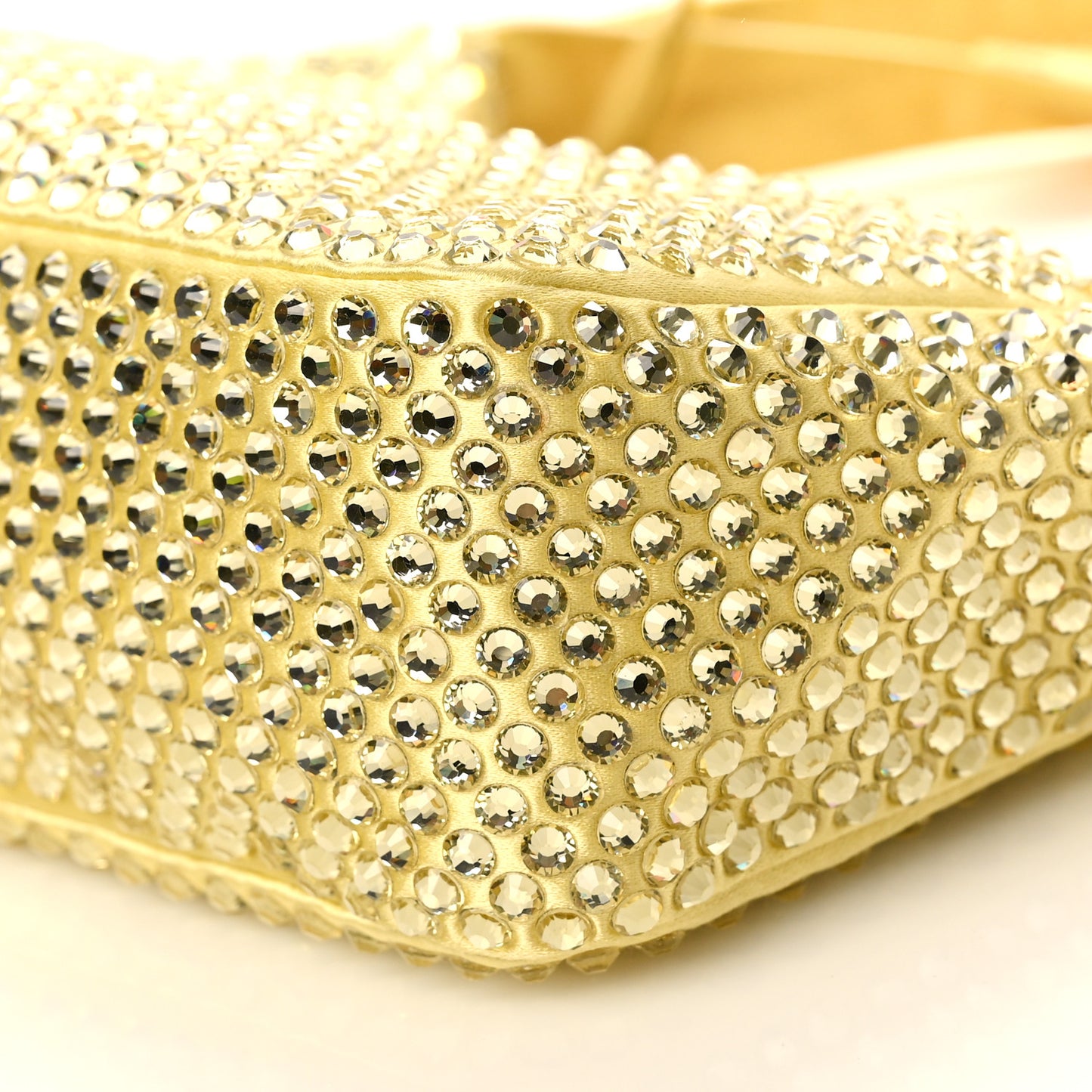 Satin Crystal Mini Re-Edition 2000 Bag Ananas