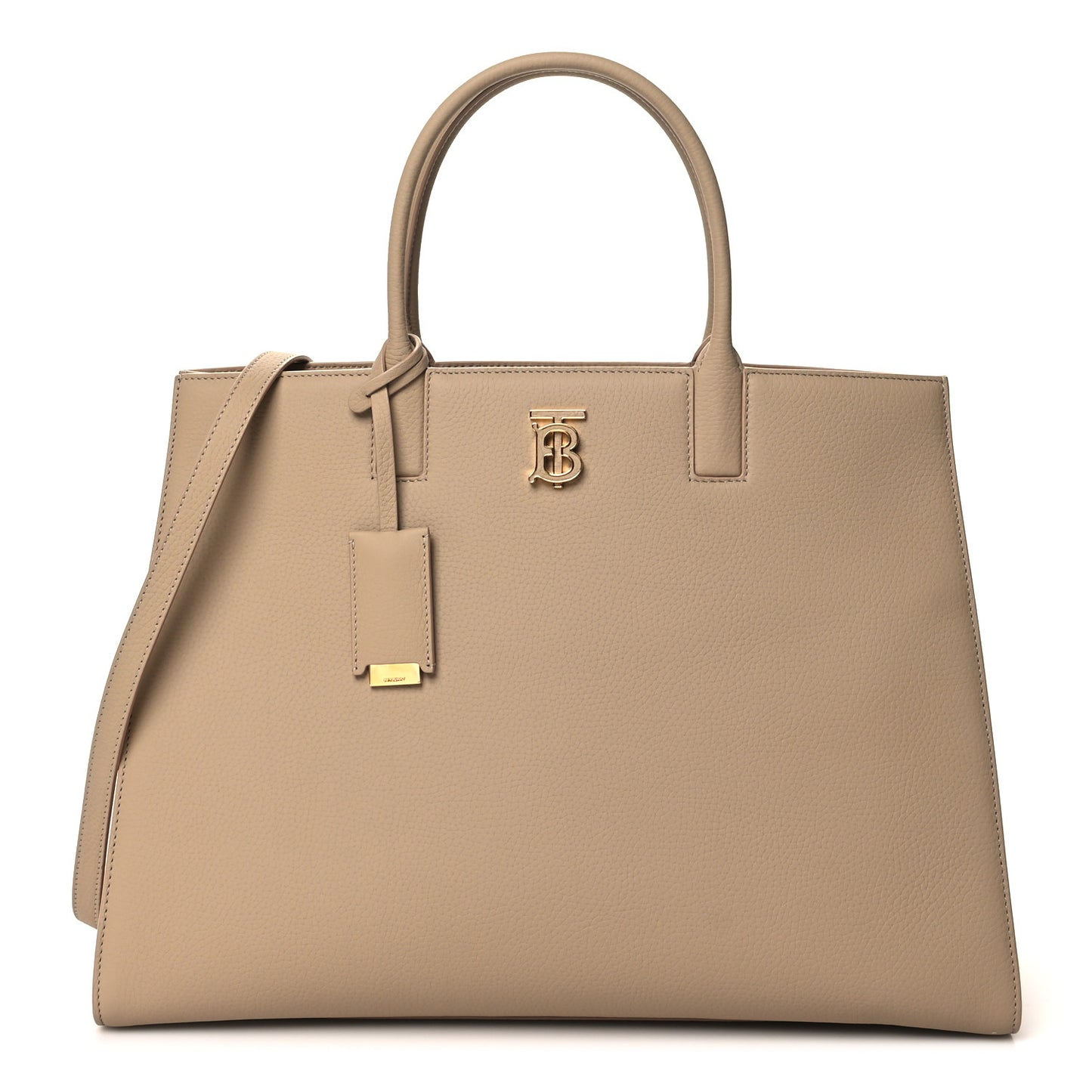 Grained Calfskin Medium Frances Tote Oat Beige