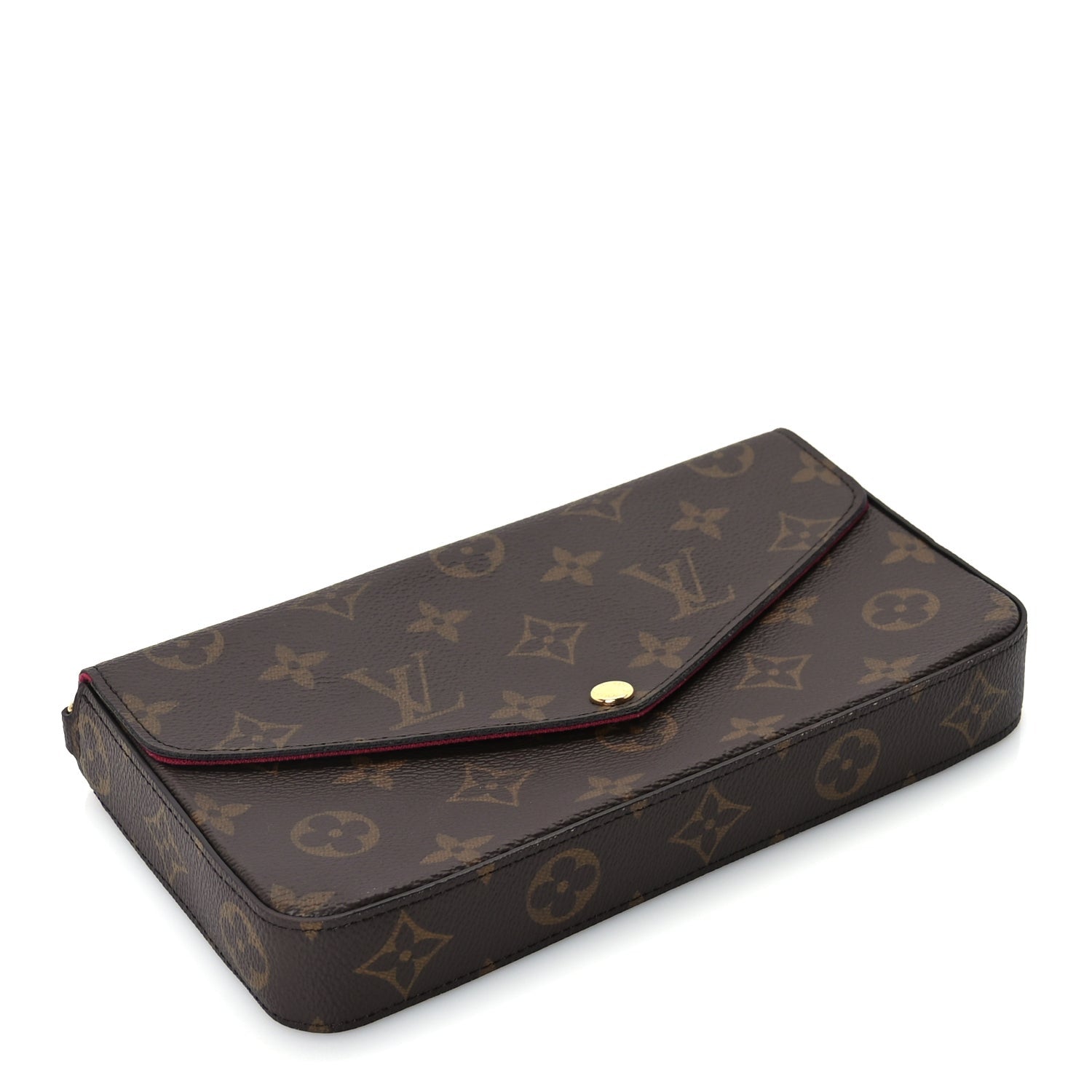 Louis Vuitton Monogram Pochette Felicie Chain Wallet Fuchsia 4 of 9