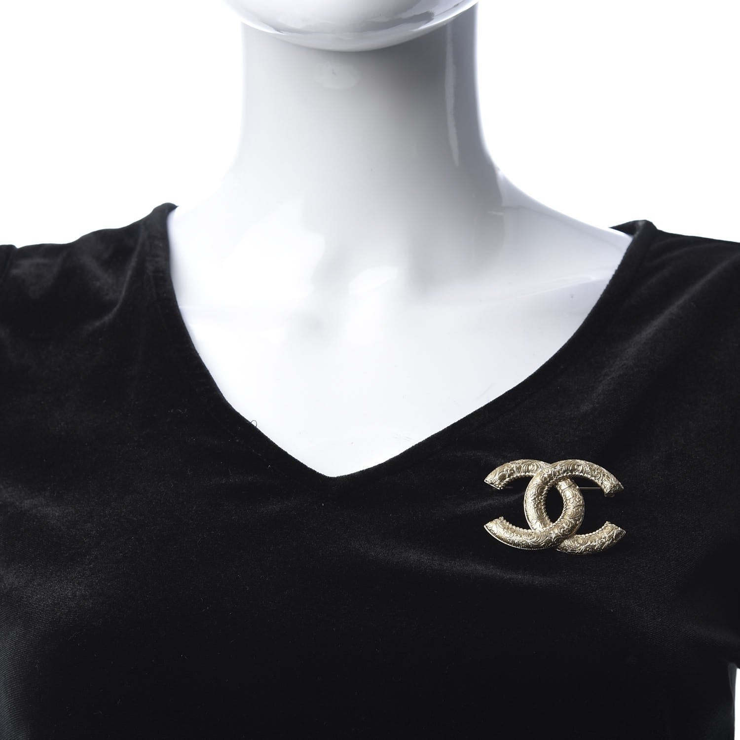 Chanel CC Large Brooch Gold 2 of 5