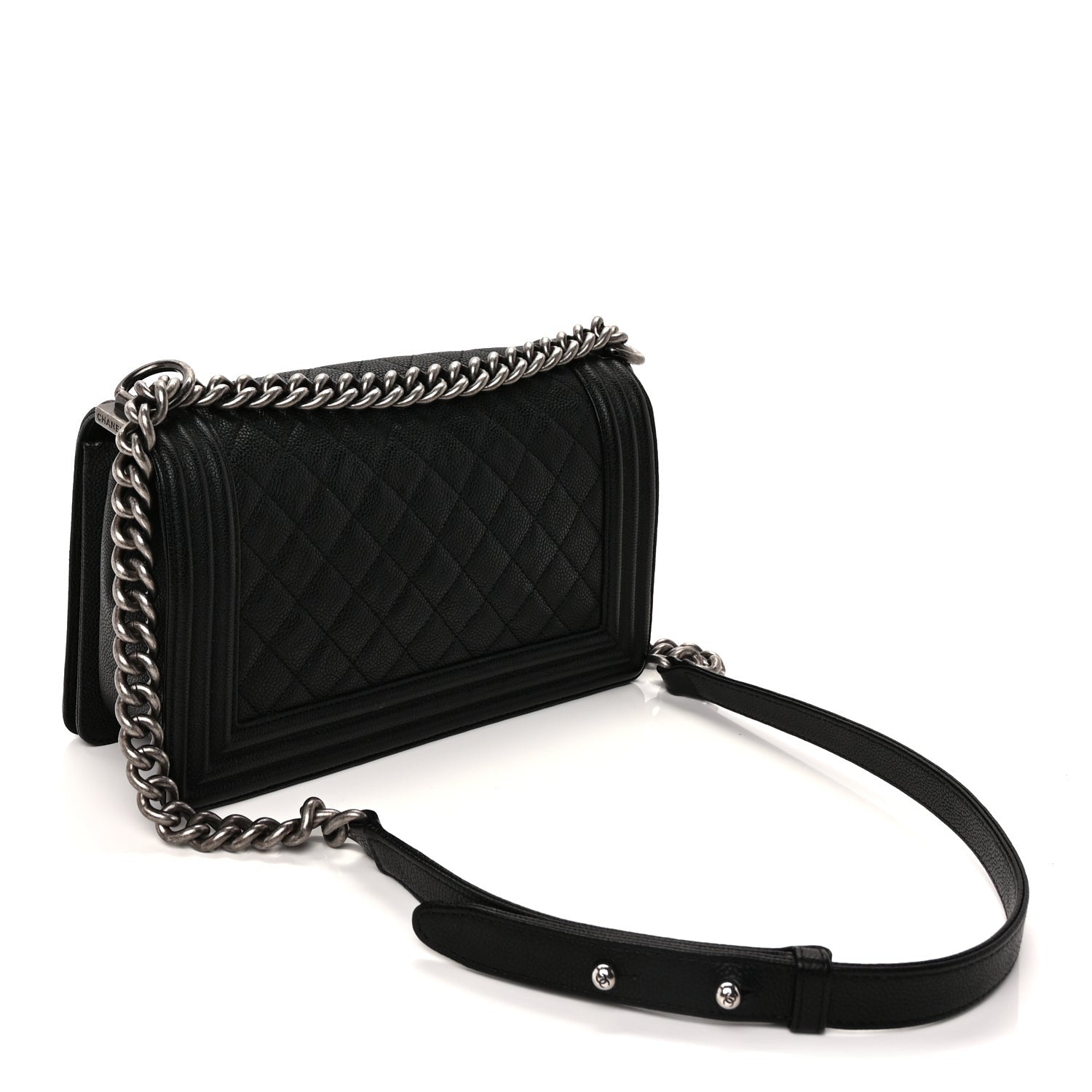 Chanel Caviar Quilted Medium Boy Flap  Black 2 of 8