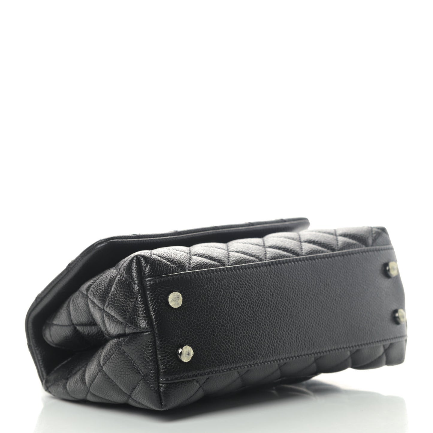 Caviar Quilted Mini Coco Handle Flap So Black