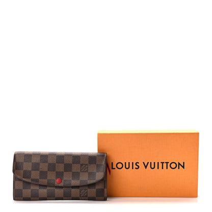 Louis Vuitton Damier Ebene Emilie Wallet Red 7 of 7