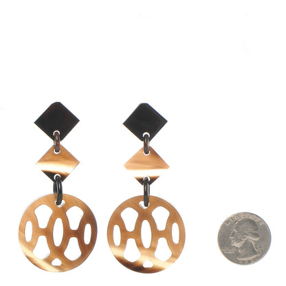 Hermes Buffalo Horn Silver Lift GM Earrings 2 of 5