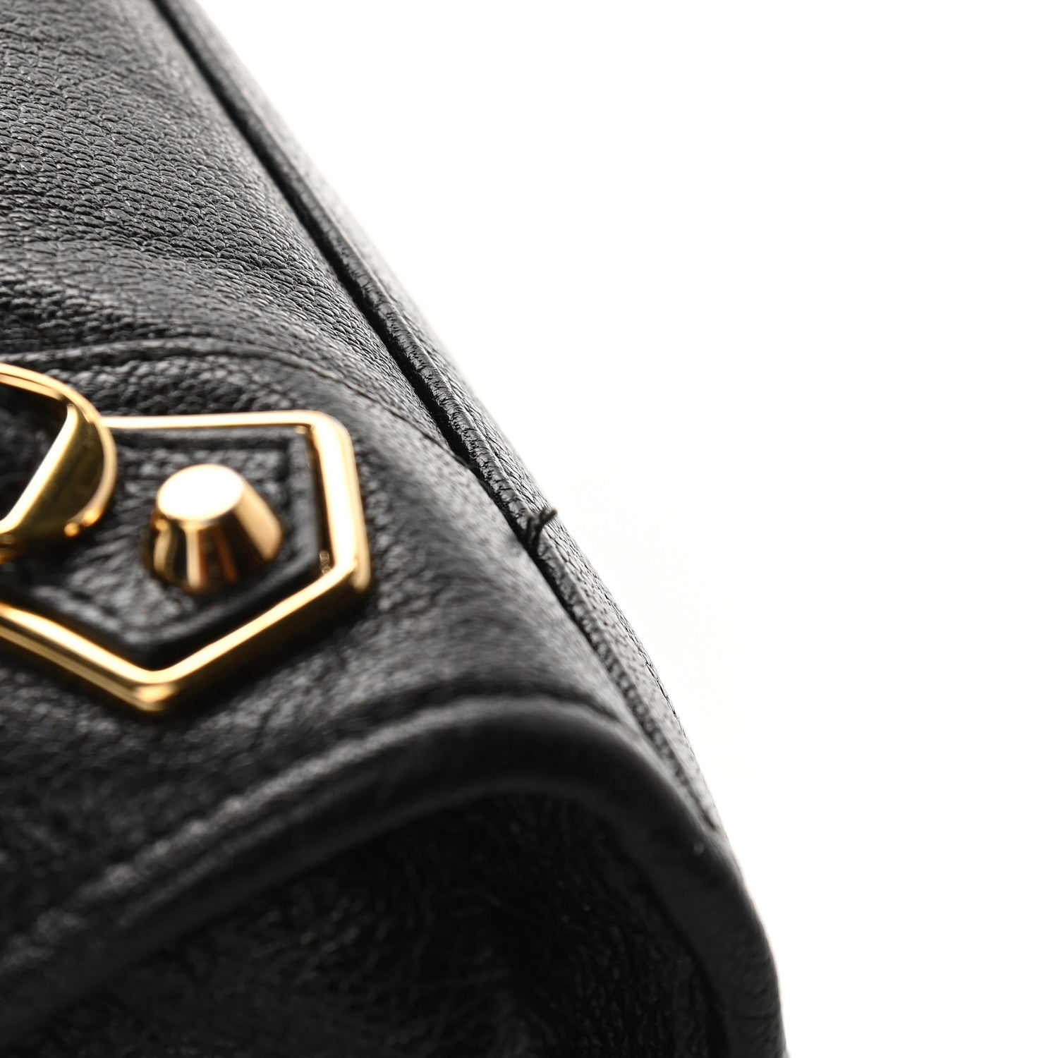 Balenciaga Chevre Gold Metallic Edge Hardware City Black 10 of 10