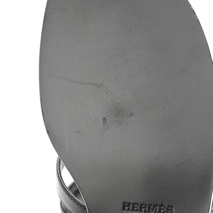 Hermes Calfskin Claire Sandals 36.5 Black 11 of 12