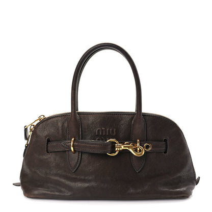 Miu Miu Nappa Aviator Regular Aventure Bag Briarwood 1 of 8