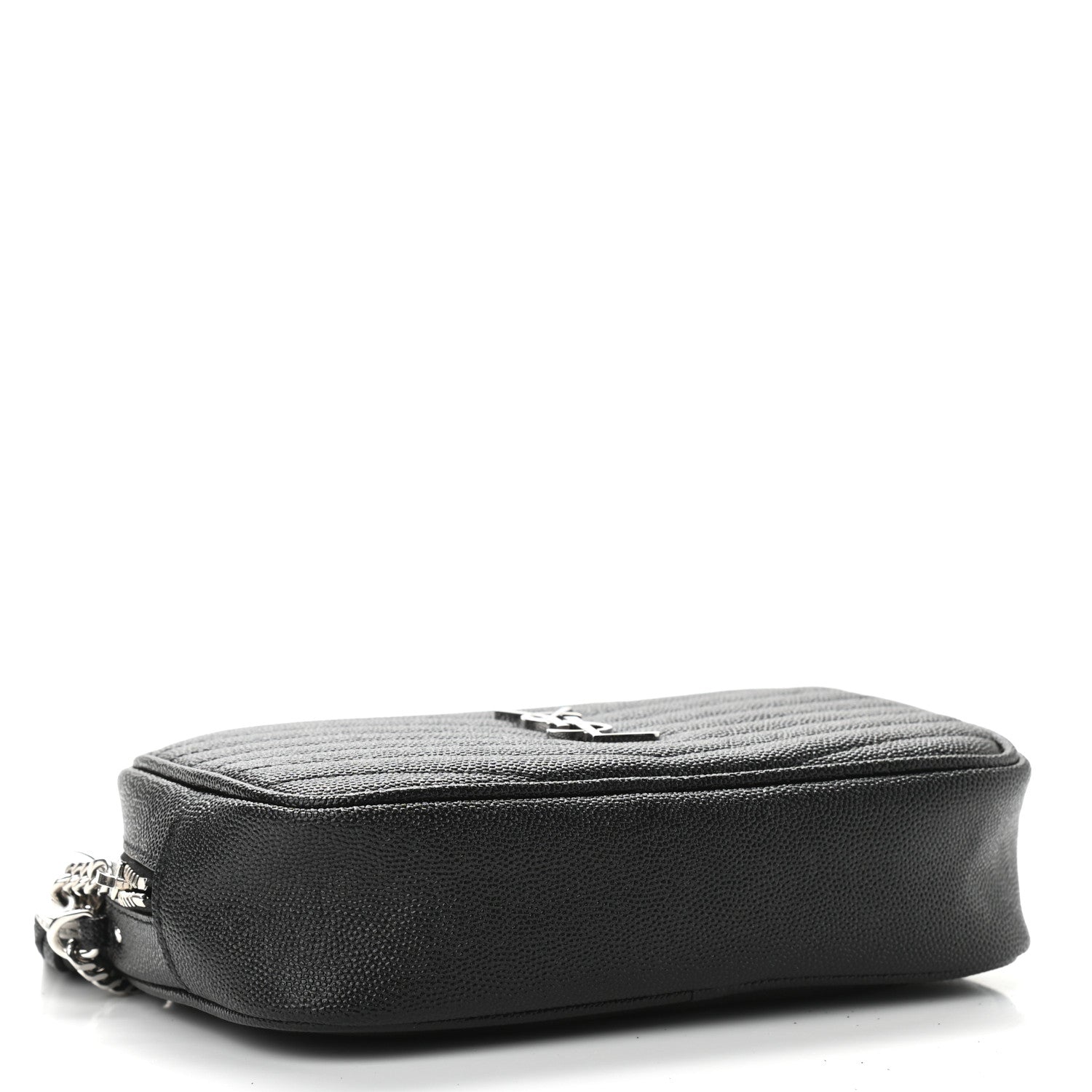 Saint Laurent Grain De Poudre Matelasse Monogram Mini Lou Camera Bag Black 4 of 10