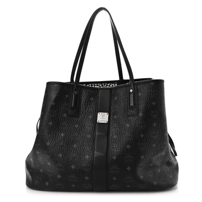 MCM Visetos Large Liz Reversible Shopper Tote Black 1 of 8