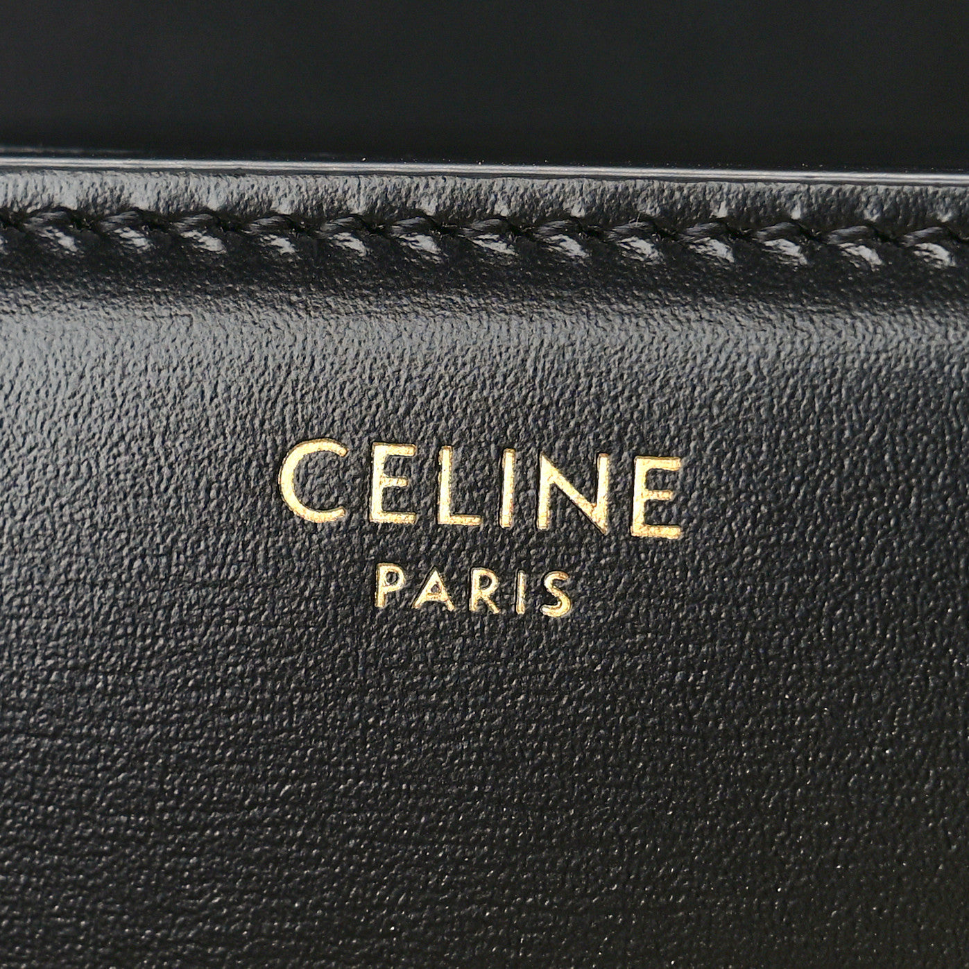 Celine Shiny Calfskin Medium Triomphe Black 6 of 8