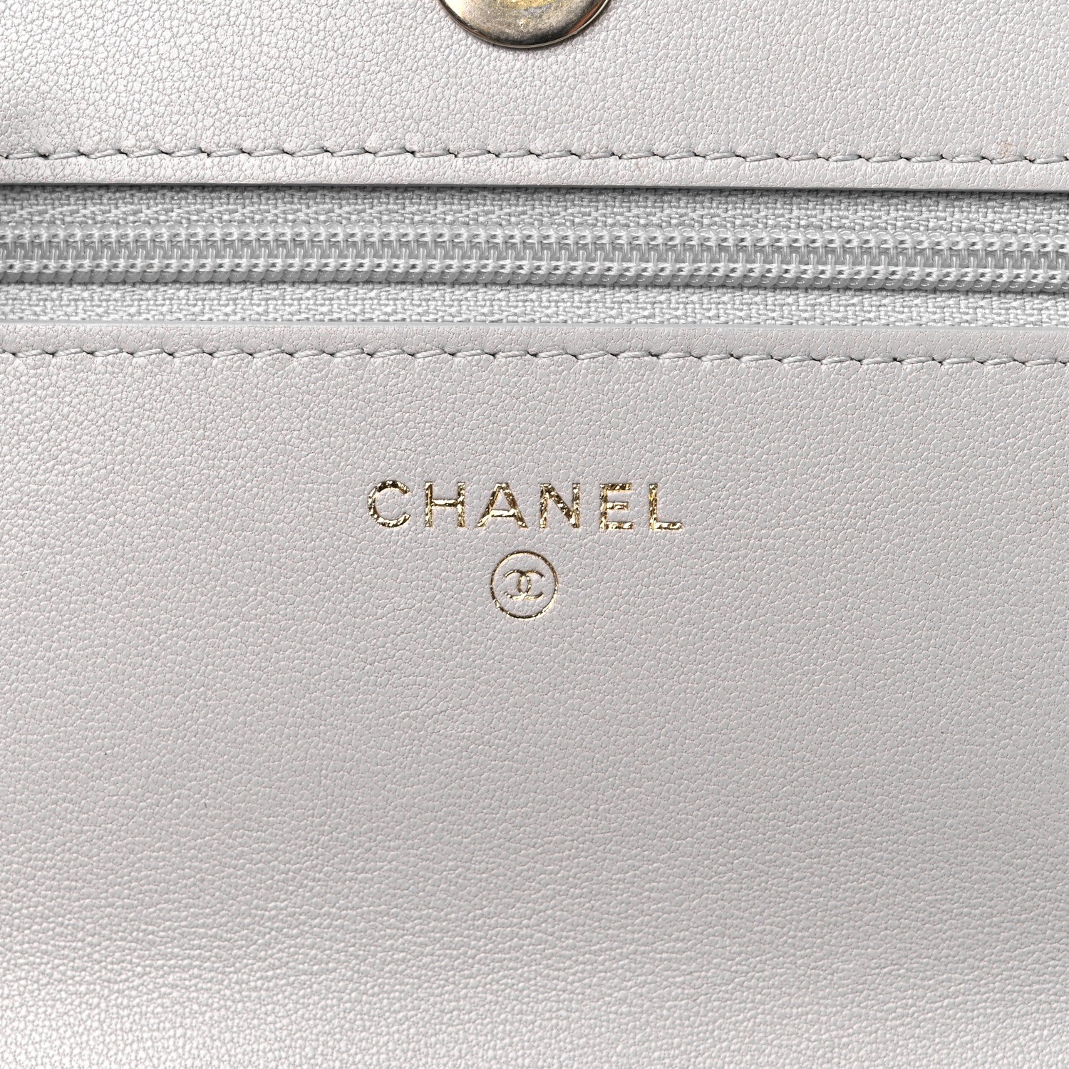 Chanel Lambskin Quilted Chanel 19 Wallet On Chain WOC Grey 5 of 14