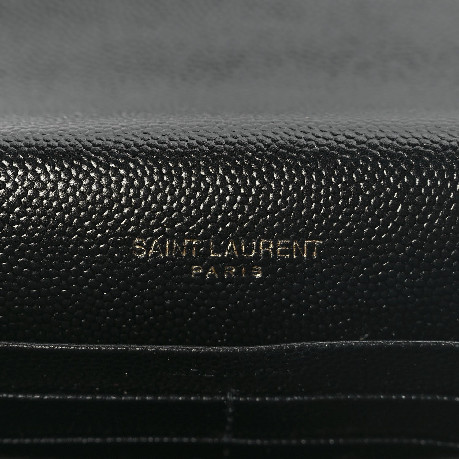 Saint Laurent Grain De Poudre Matelasse Chevron Monogram Envelope Chain Wallet 5 of 8