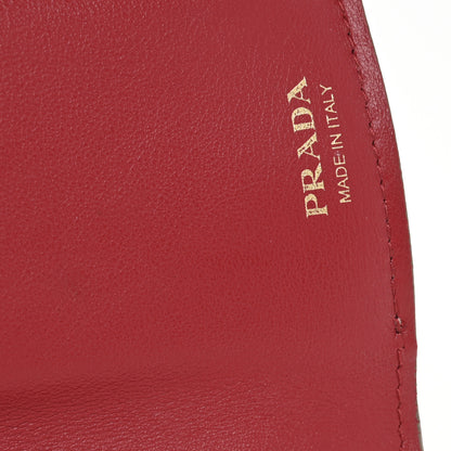 Prada Vitello Move Love Print Envelope Tri-Fold Wallet Cipria 8 of 11