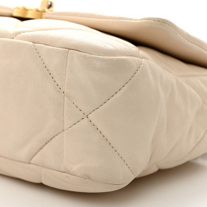 Chanel Lambskin Quilted Medium Chanel 19 Flap Beige 10 of 11