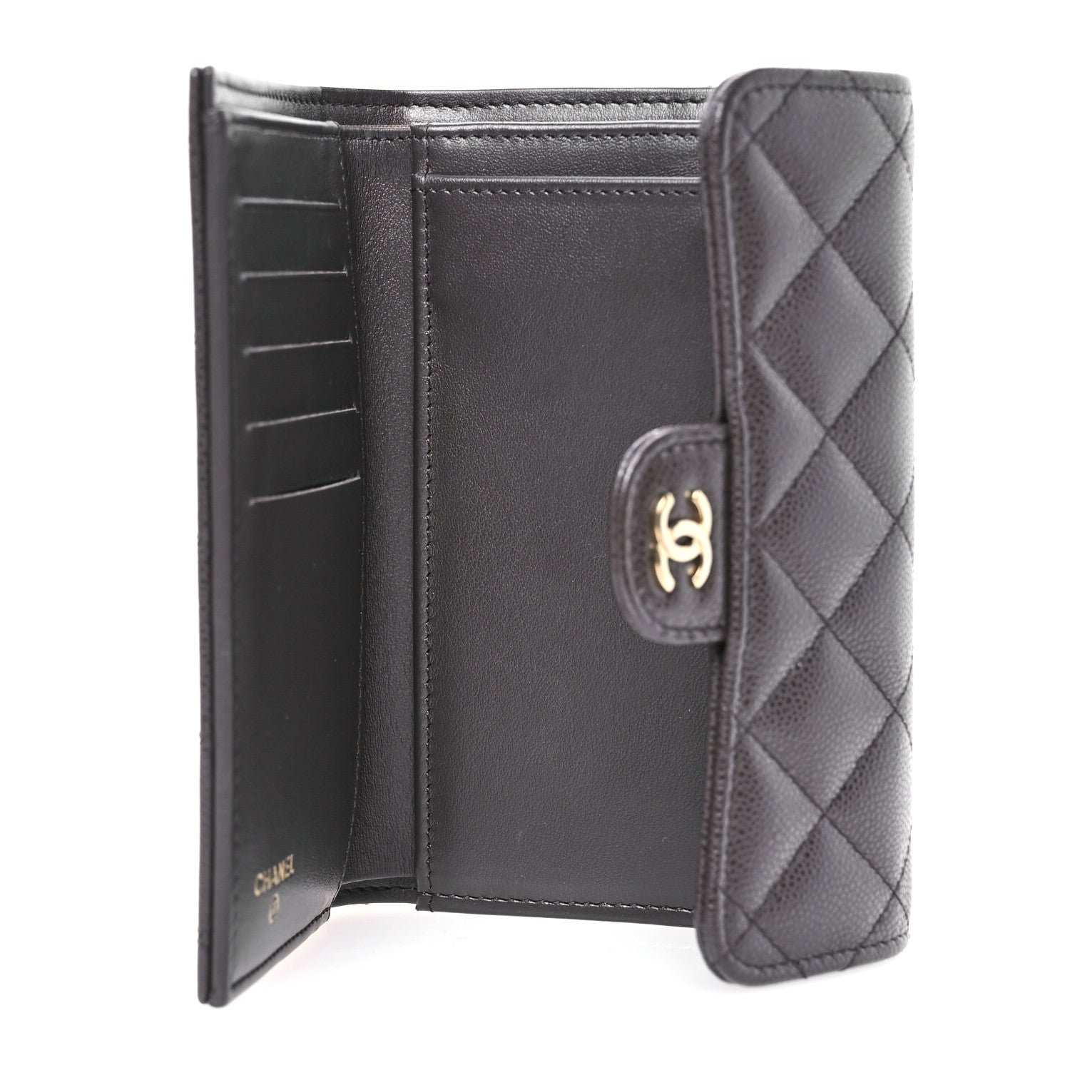 Chanel Caviar Quilted Medium Flap Wallet Dark Brown 5 of 8