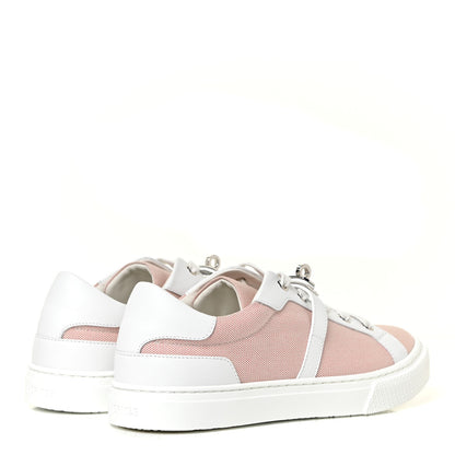 Hermes Calfskin Canvas Day Sneakers 37 Framboise White 5 of 13