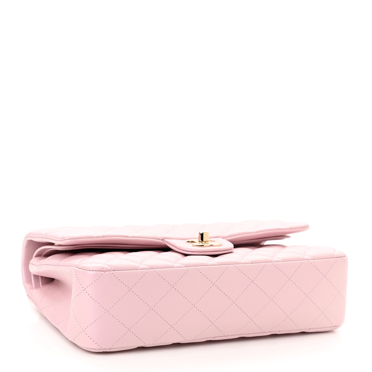 Chanel Iridescent Calfskin Quilted Medium Double Flap Light Pink 3 of 10