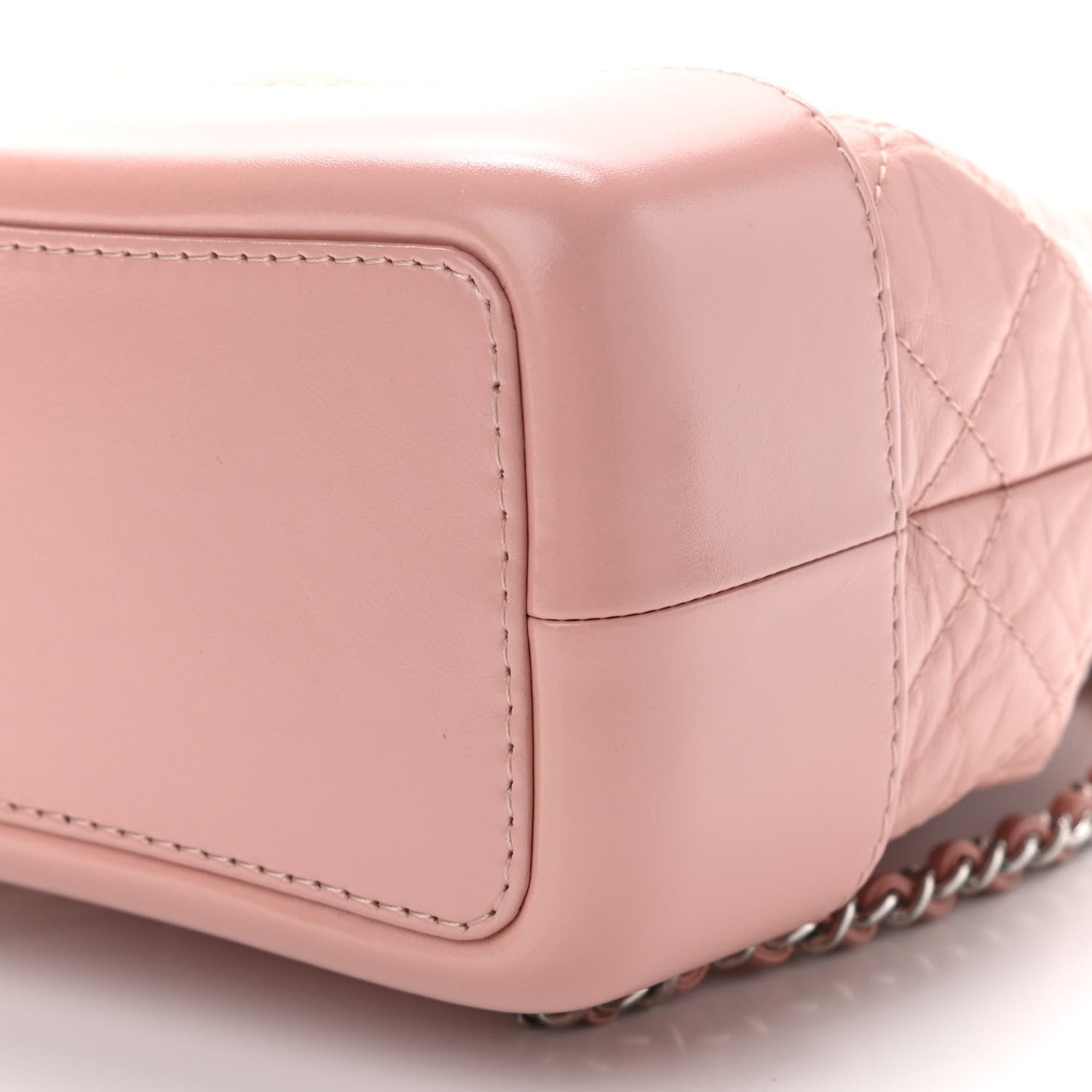 Chanel Aged Calfskin Quilted Small Gabrielle Backpack Pink 10 of 10