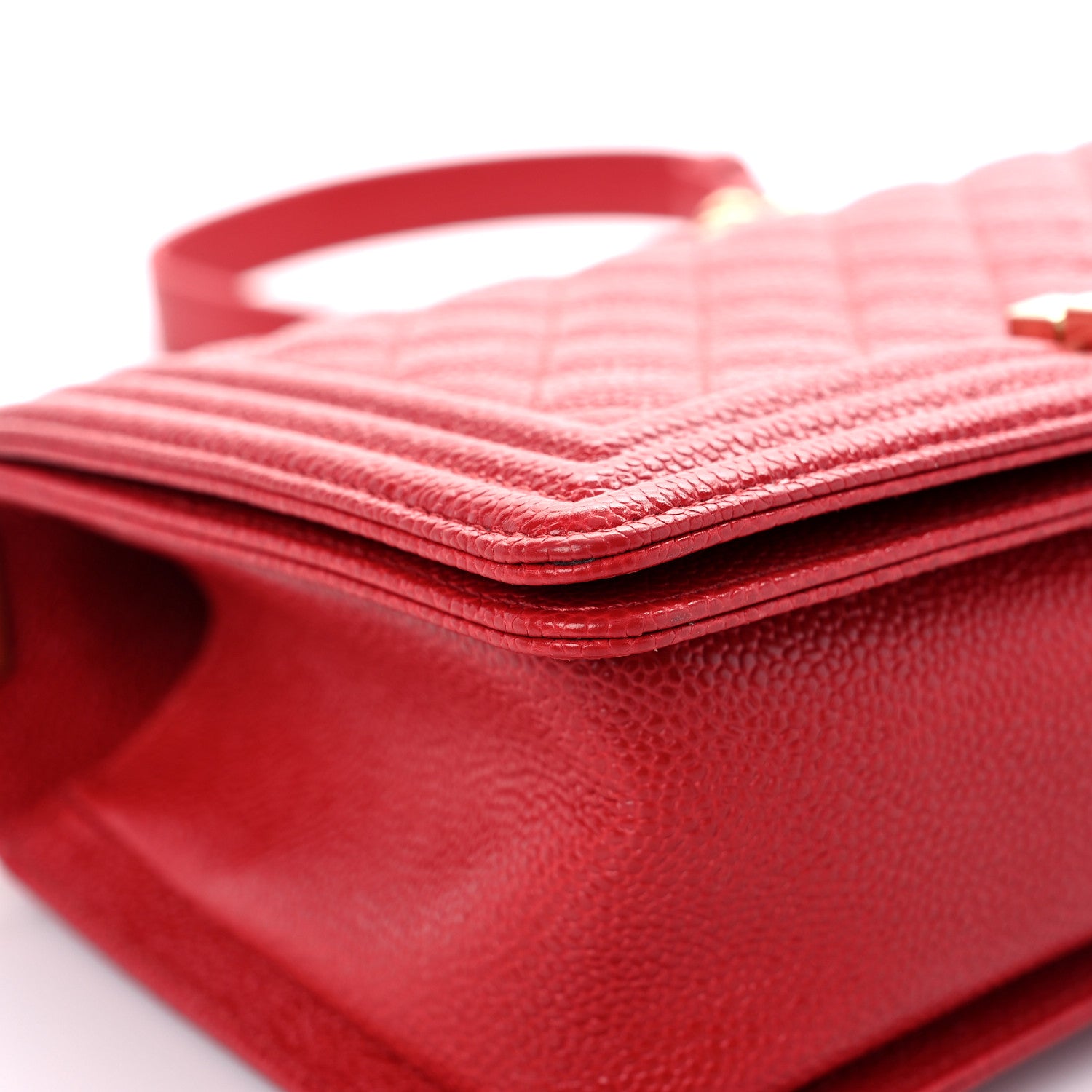 Chanel Caviar Quilted Medium Boy Flap Red 8 of 13