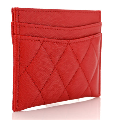 Chanel Caviar Quilted Card Holder Red 3 of 10