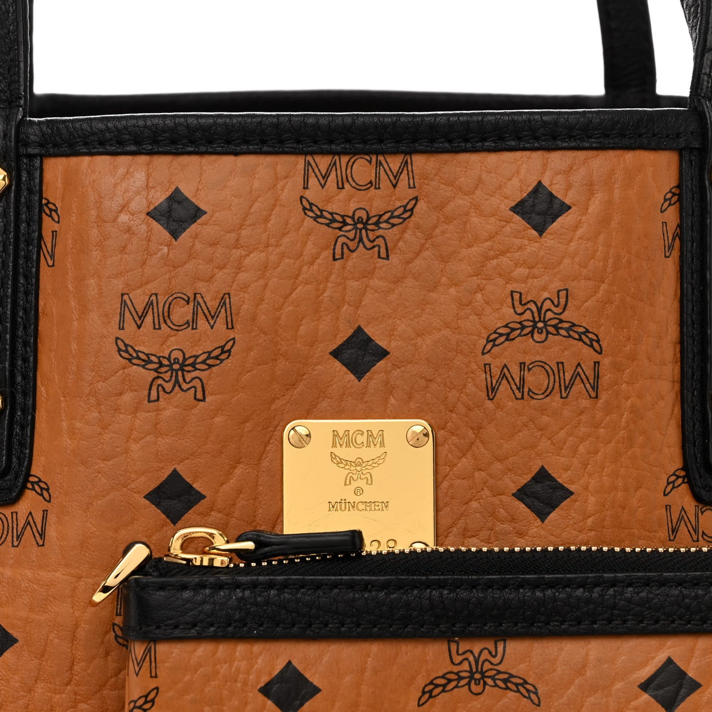 Visetos Medium Project Reversible Shopper Tote Cognac