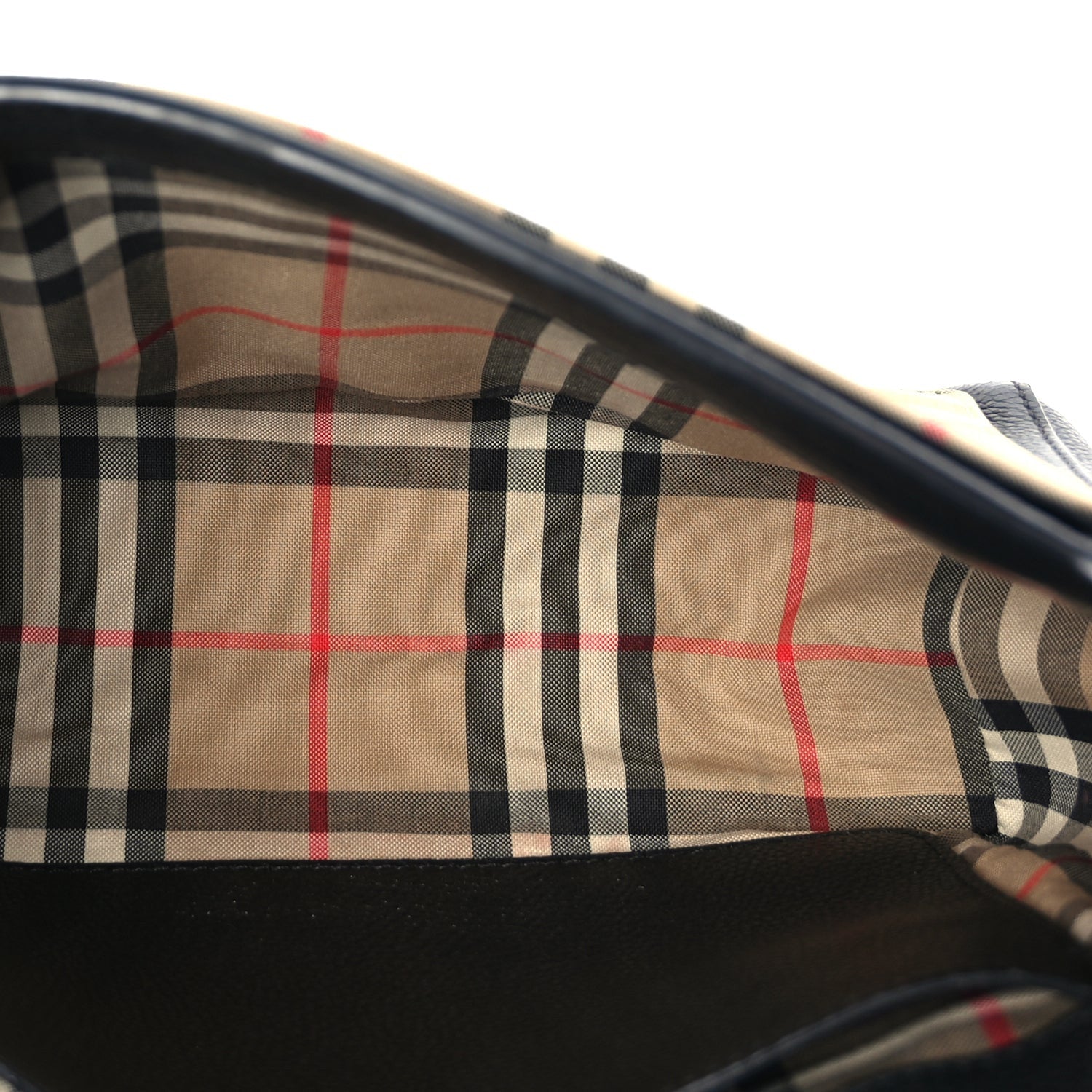 Burberry Grainy Calfskin Vintage Check Note Crossbody Bag Black 4 of 9