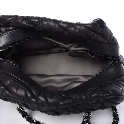 Chanel Calfskin Bubble Quilt Bowler Black 5 of 10