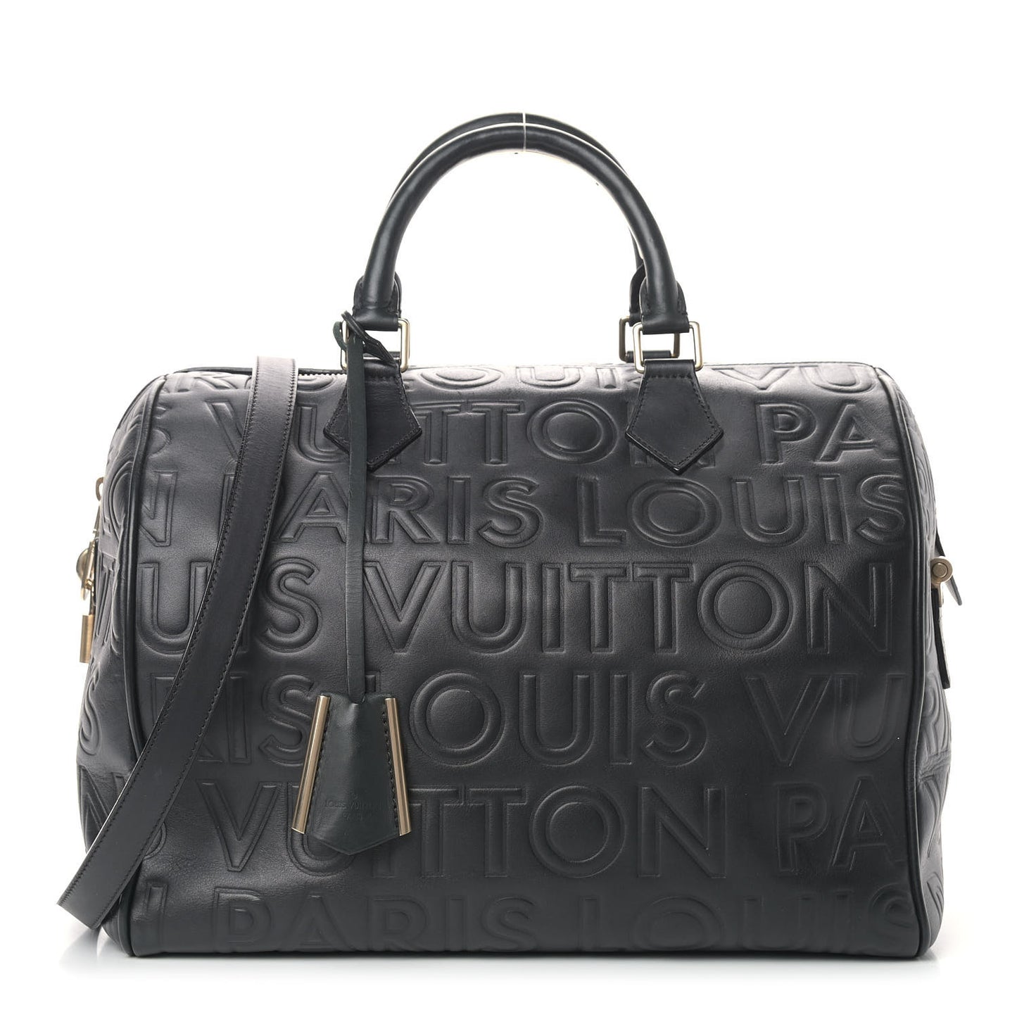 Calfskin Embossed Speedy Cube 30 Black