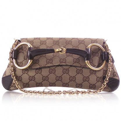Gucci Monogram Horsebit Small Handbag Brown 1 of 10