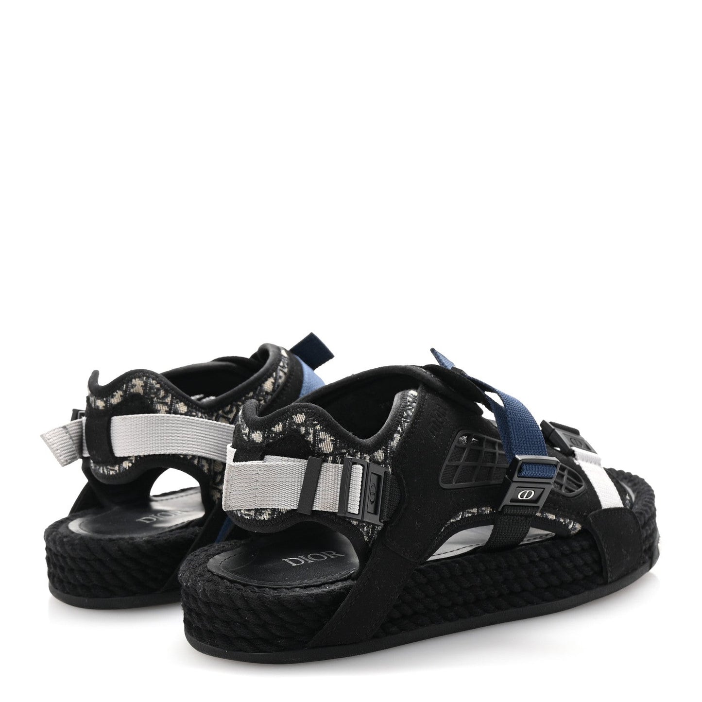 Technical Fabric Oblique Mens Atlas Sandals 44 Black Blue
