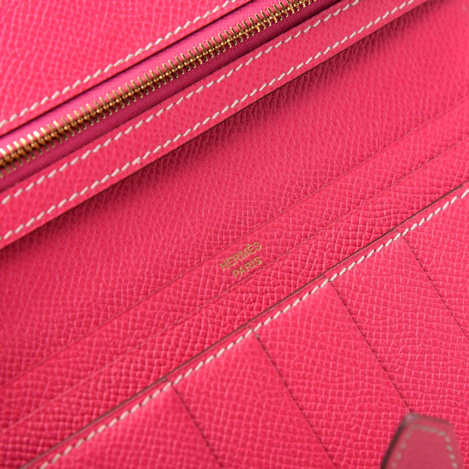 Hermes Epsom Bearn Gusset Wallet Rose Tyrien 6 of 8
