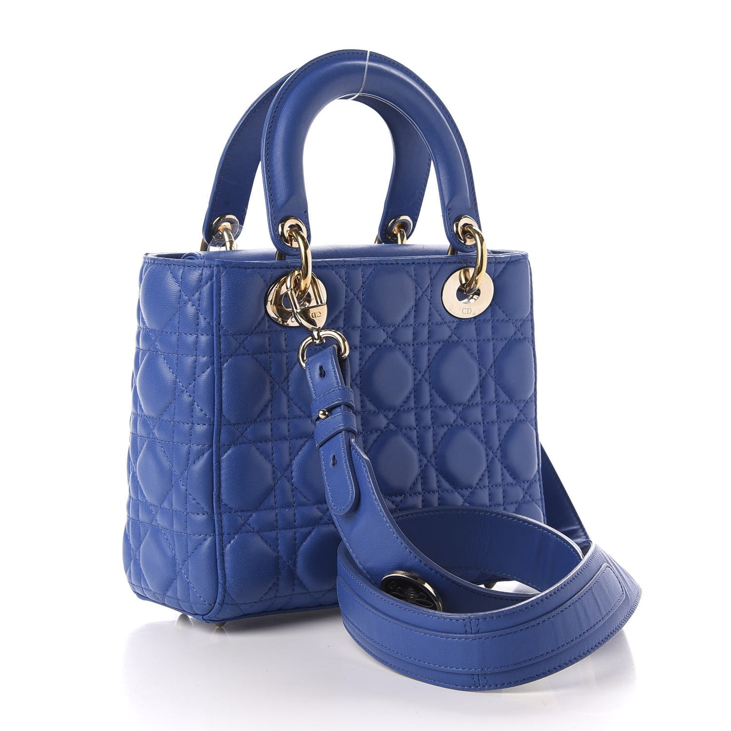 Lambskin Cannage Small My ABCDior Lady Dior Blue
