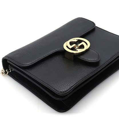 Gucci Dollar Calfskin Small Interlocking G Shoulder Bag Black 7 of 8